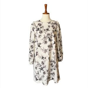 Who What Wear Linen Blend‎ Floral Shift Dress Size XS